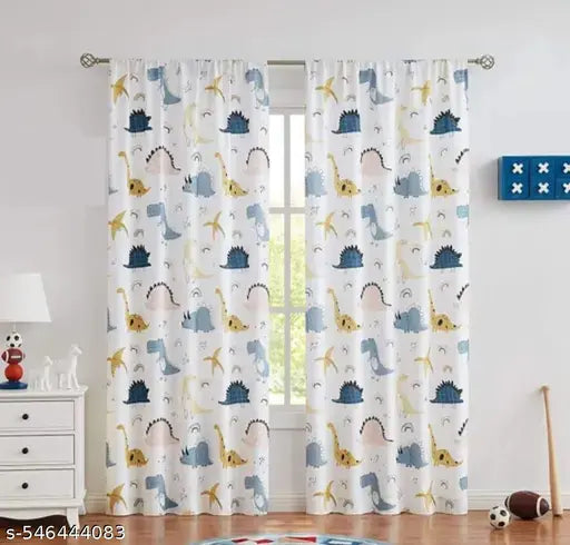 Kids Cartoon Printed Grommet Curtains For Window, Kids Room, Bedroom Playroom Pack of 1 Piece (4x5 Feet)