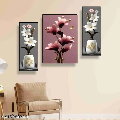 Set Of 3 Wall Painting For Living Room Home Décor Gift Item Etc