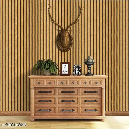 Global decor Self-Adhesive Wooden Wallpaper | Striped Wood Grain Textured Vinyl Contact Paper | Waterproof & Peel and Stick for Wall, Cabinet, Furniture, Kitchen Countertop & DIY Home Décor
