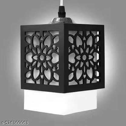 G Gojeeva Wooden Design Hanging Pendant Ceiling Light for Home Decoration Fancy Stylish Lighting Living Room, Kitchen Indoor Fixture (Bulb not include)