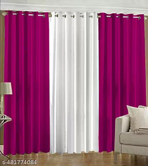 Polyester Solid Curtain | Printed Solid Curtains | Curtains | Polyester Solid Door Curtains | Stylish Solid Curtains for Home | Light Filtering Solid Door Curtains for Home , Office, Living Room |