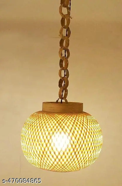 Craft Haat Bamboo Lamp Shades Round Pendent Lamp Shade for Dining Room/Living Room/Corrido/Bar/Restaurant Etc.