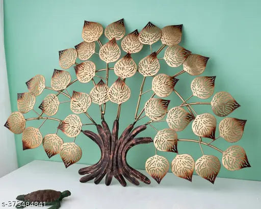 Elegant Metal Tree Wall Sculpture with Cutout Leaves - Perfect for Home Décor
