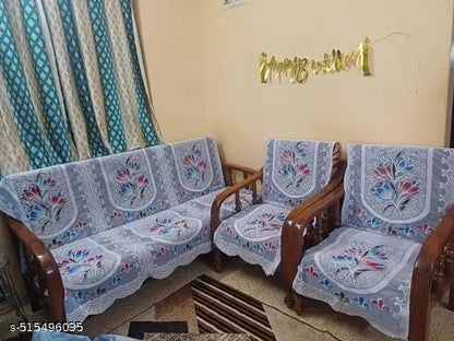 premium quality (set of 10 pcs) 5 seater sofa cover. 3+1+1 sofa cover . net sofa