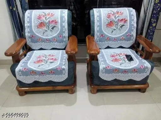 premium quality (set of 10 pcs) 5 seater sofa cover. 3+1+1 sofa cover . net sofa