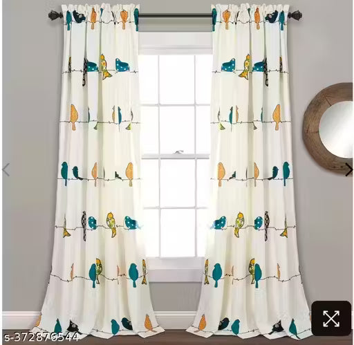 TLF Printed Door Eyelet Curtain for Home, living room, dining room, Kids room and many more