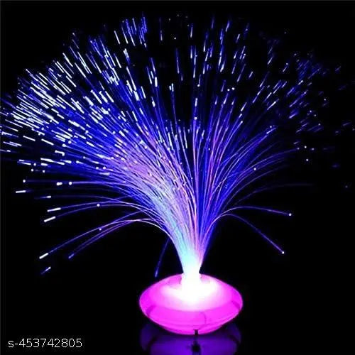 Color-Changing LED Fiber Optic Night Light Lamp Battery-Powered Home, Christmas, Party, Bedroom Decor Lamp Pack of 1