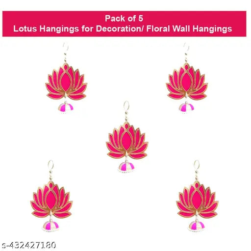 Sohibe Original Double Layer Lotus Festival Hanging (Pack of 5)