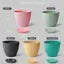 Round Flower Pots with tray for Home & Decoration Planters, Terrace, Garden Etc Plant Container Set
