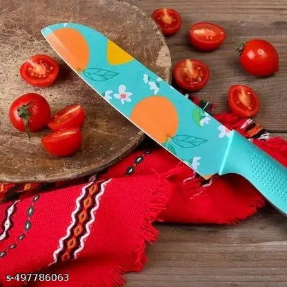 Stainless Steel 3 Pieces Professional Kitchen Knife Set/Meat Knife/Chef Knife with Non-Slip Handle Sharp Manual Sharpening for Home Kitchen/High Carbon Stainless Steel Knife Blue Set(Blue)