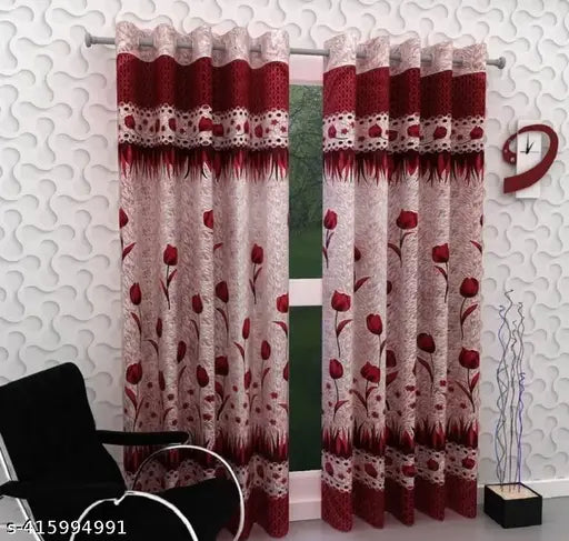 Durga International Premium Curtains (Pack of 2)